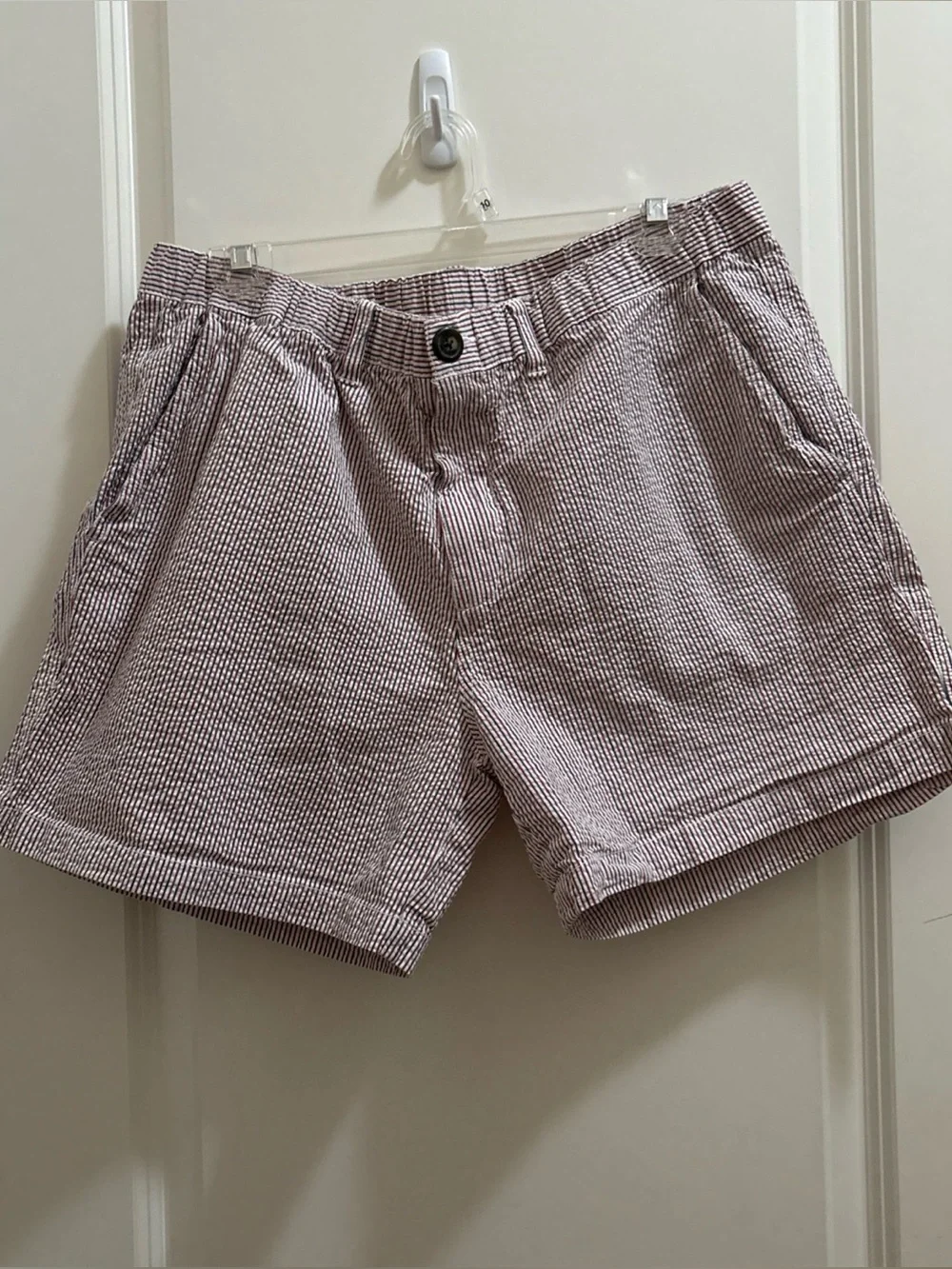 Chubbies The 508’s Seersucker Stretch Shorts Size XL Red/Blue Stripe Preppy